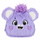Portofol fëmijësh STARPAK Care Bears Teddy 575089, plush, mbyllje me zinxhir, vjollcë