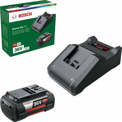 Set bateri dhe karikues Bosch GBA 36V 6.0Ah AL 36V-20, për vegla kopshti