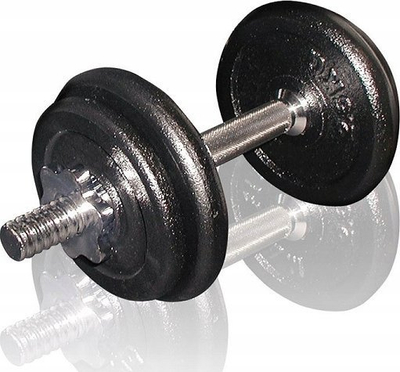 Set hantelash Toorx VAL15DGN, 15 kg, i zi me krom