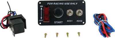 Panel ndezje motori MTuning_F Engine Starter Type 4, ndezje me buton, çelës aircraft, i zi