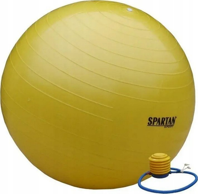 Top gjimnastikor Spartan 45 cm, PVC, i verdhë