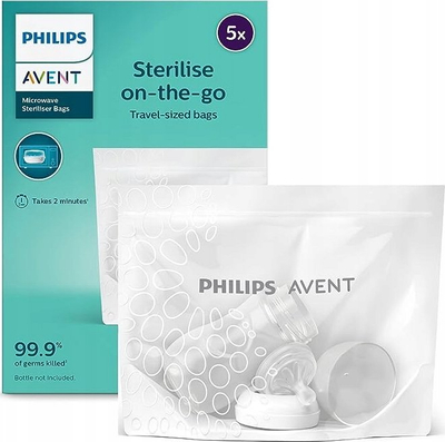 Qese për sterilizim në mikrovalë Philips Avent SCF297/05, set me 5 copë, të ripërdorshme
