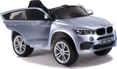 Makina elektrike për kalamaj Lean Cars BMW X6, me bateri, telekomandë 2.4G, argjendtë me shkëlqim
