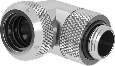 Adapter ftohës uji Barrow Multi-link, 90°, për tuba 14mm, argjendtë
