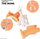 Lodër puzzle HalfToys Impala HAS002, me magnet, 3+, portokalli