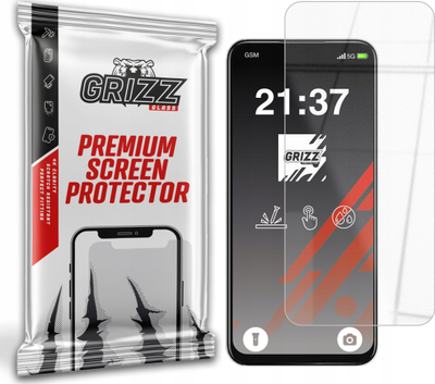Xham mbrojtës hibrid Grizz HybridGlass 9H për Tecno Spark 30C, shumë i kthjellët