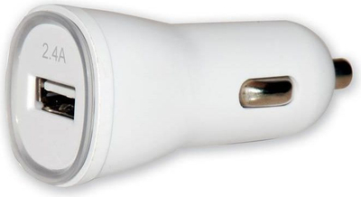 Karikues Techly 1x USB-A, 2.4A, i bardhë