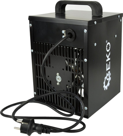 Електричен грејач Geko 2kW, 2000W, со термостат, црн