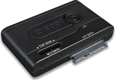Kuti e jashtme për disk Icydock EZ Adapter MB031U-1SMB, për 2.5" SATA dhe M.2 SATA, USB-C 3.2 Gen 1, e zezë