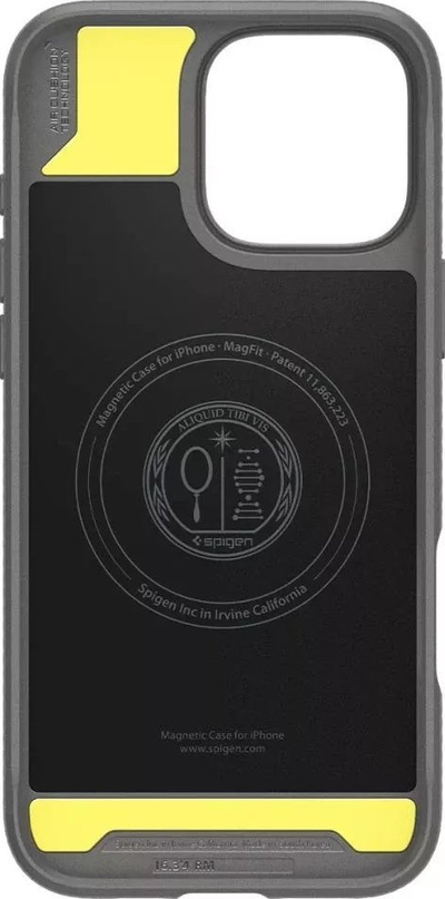 Mbështjellës telefoni Spigen Rugged Armor MagSafe, iPhone 16 Pro, gri