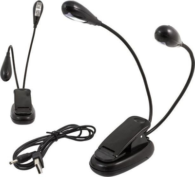 Llambë klips LED pa markë, 4 LED, USB, e zezë