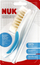 Set furçe dhe kreher flokësh NUK Baby 100, qime natyrale, dhëmbëza të rrumbullakosura, blu