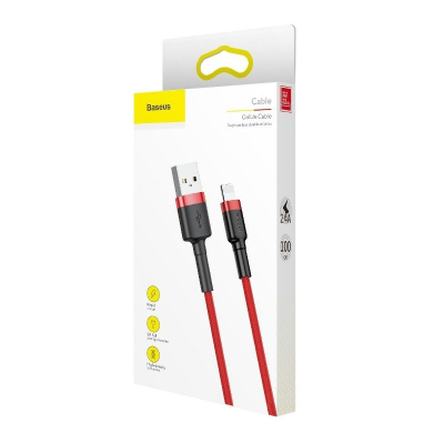 Kabllo USB Baseus Cafule USB A në Lightning, 1m, e kuqe