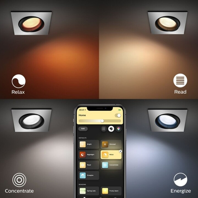 Ndriçues Philips Hue Centura GU10, 7.5W, katror, alumin