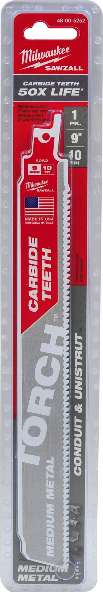 Teh sharre Milwaukee Torch 48-00-5252, 9", 10 TPI, gri me tkuqe