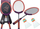 Set badminton pa markë, 2 raketa, 2 toptha, rozë