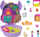 Set lodrash Mattel Polly Pocket Camping Llama HKV33, kompakt 2 në 1, për vajza, shumëngjyrësh