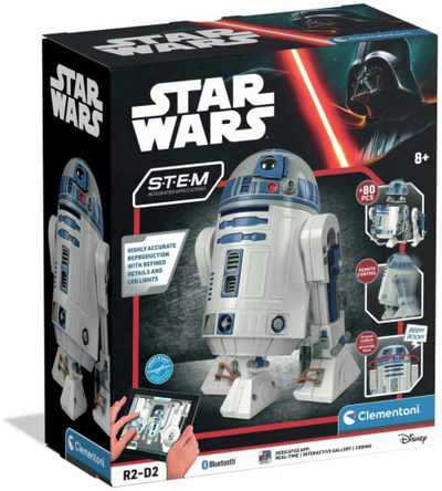Set ndërtimi Clementoni STEM Star Wars R2-D2, me aplikacion, LED, shumëngjyrësh
