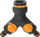 Përshtatës rubineti Fiskars Double Multi Faucet Connector FS1027061, 2 dalje, me valvula veç e veç për çdo dalje