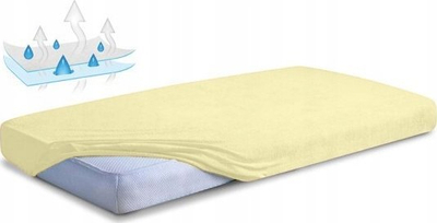 Çarçaf mbrojtës Matex Hygienic Waterproof Frotte, 70x140 cm, i papërshkueshëm nga uji, ecru