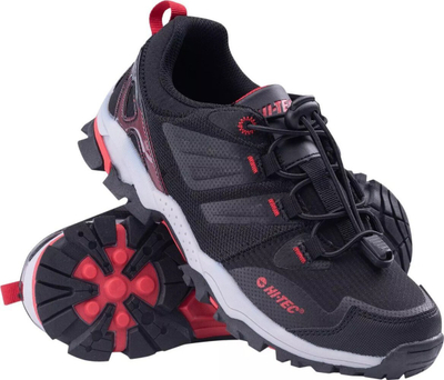 Këpucë trekking Hi-Tec Hagas Teen Jr, për kalamaj, mbyllje me lidhëse të shpejta, të zeza