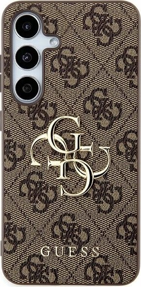 Kapak telefoni Guess 4G Metal Logo, për Samsung Galaxy A35 5G, PU, kafe