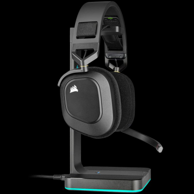 Kufje gaming Corsair HS80 Wireless, 7.1 Dolby Atmos, RGB, të zeza