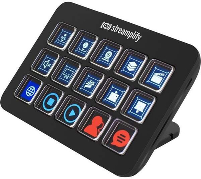 Stream Deck Streamplify STREAMING DECK ONE, 15 ЛЦД копчиња, УСБ хаб, црн