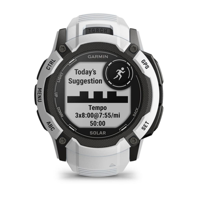 Orë sportive Garmin Instinct 2X Solar Whitestone, GPS, karikim diellor, e bardhë