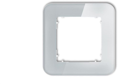Kornizë njëfishe ICON Universal Rounded Ef, montim horizontal vertikal, IP20, gri