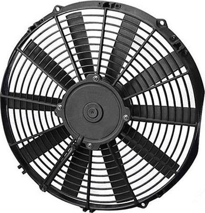 Ventilator ftohës makine SPAL 330mm SLIM thithës, 12V, i zi