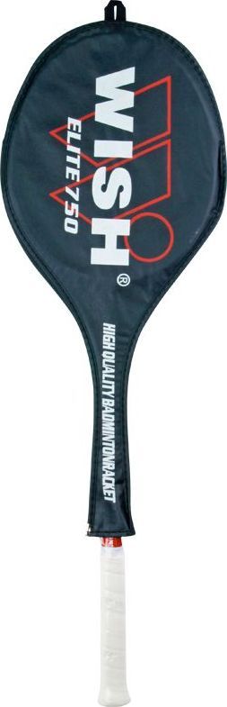 Raketë badminton Wish Elite 750, e lehtë, me mbështjellës, e zezë