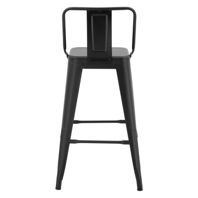 Tabure bar Melita HM8574, mesatar, metalik, e zezë mat