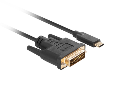 Kabllo Lanberg, USB Type-C / DVI-D, 1.8 m, e zezë