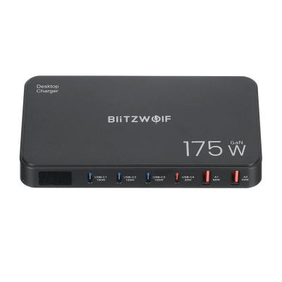 Karikues tavoline BlitzWolf BW-S30, 175W, 4xUSB-C 2xUSB, i zi