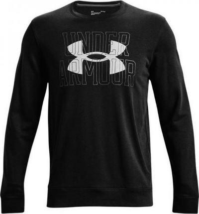 Bluzë sportive Under Armour UA Rival Terry Logo Crew M, për meshkuj, me mëngë të gjata, e zezë