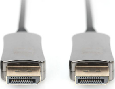 Kabllo DisplayPort Digitus AOC Hybrid Fiber, 30m, UHD 8K, e zezë