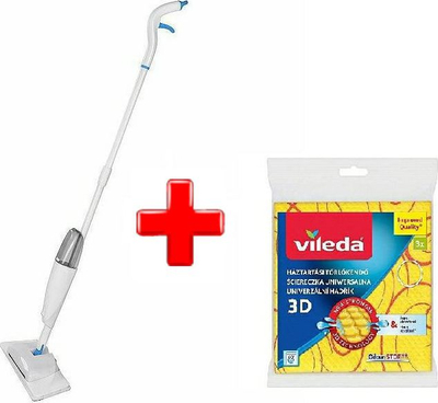 Mop me spërkatëse Lumarko PowerMop, depozitë 360 ml, me copë rezervë, i bardhë