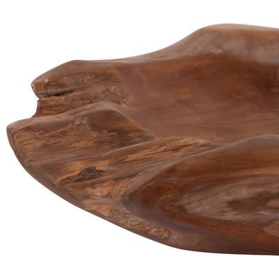 Enë dekorative tavoline Noki HM18296, dru teak, 50x46x10 cm, ngjyrë natyrale
