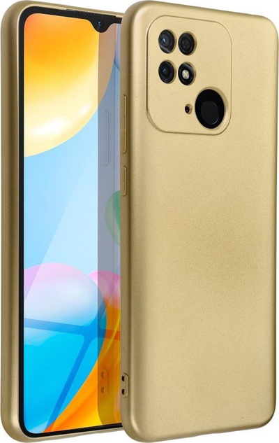 Mbrojtëse telefoni Xiaomi Redmi 10C Metallic Case, TPU, gold
