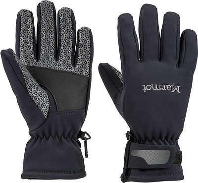 Dorëza për femra Glide Softshell Glove, të zeza, masa XS