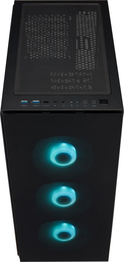 Kasë për kompjuter FSP / Fortron CMT340 Plus ARGB, e zezë / transparente