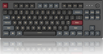 Tastierë mekanike Montech MKey TKL RGB Darkness, Gateron Red, gaming, e zezë