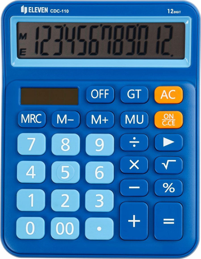 Kalkulator zyre Eleven CDC110BL, ekran i madh, blu