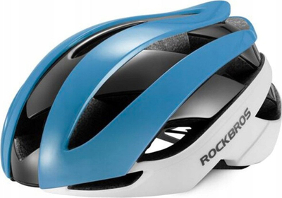 Helmetë biçiklete Rockbros 10110004003, madhësia L, blu e bardhë