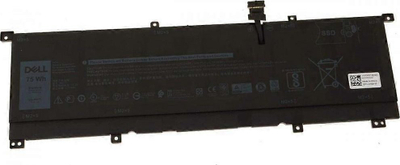 Bateri laptopi Dell, 75Wh, Lithium-ion, e zezë