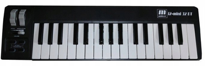Tastierë MIDI Miditech i2 Mini 32, Bluetooth, USB, e zezë