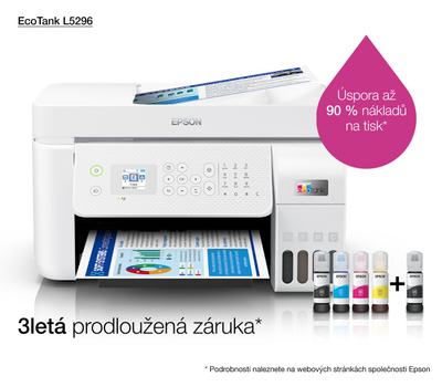 Printer multifunksional Epson L5296, Inkjet, i bardhë