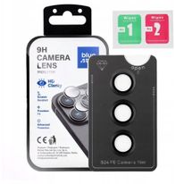 Xham mbrojtës kamere Blue Star Easy Install për Samsung S24 FE, xham i temperuar 9H, transparencë e lartë, i zi