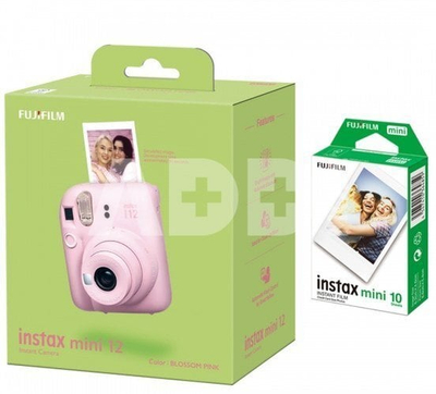 Aparat fotografik instant Fujifilm Instax Mini 12, me film Instax Mini, rozë Blossom